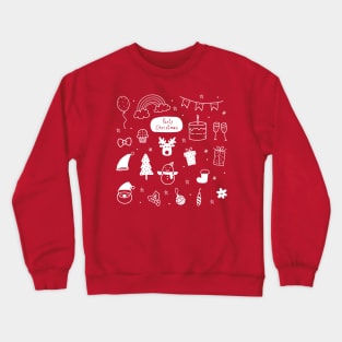 Christmas pattern on red Crewneck Sweatshirt